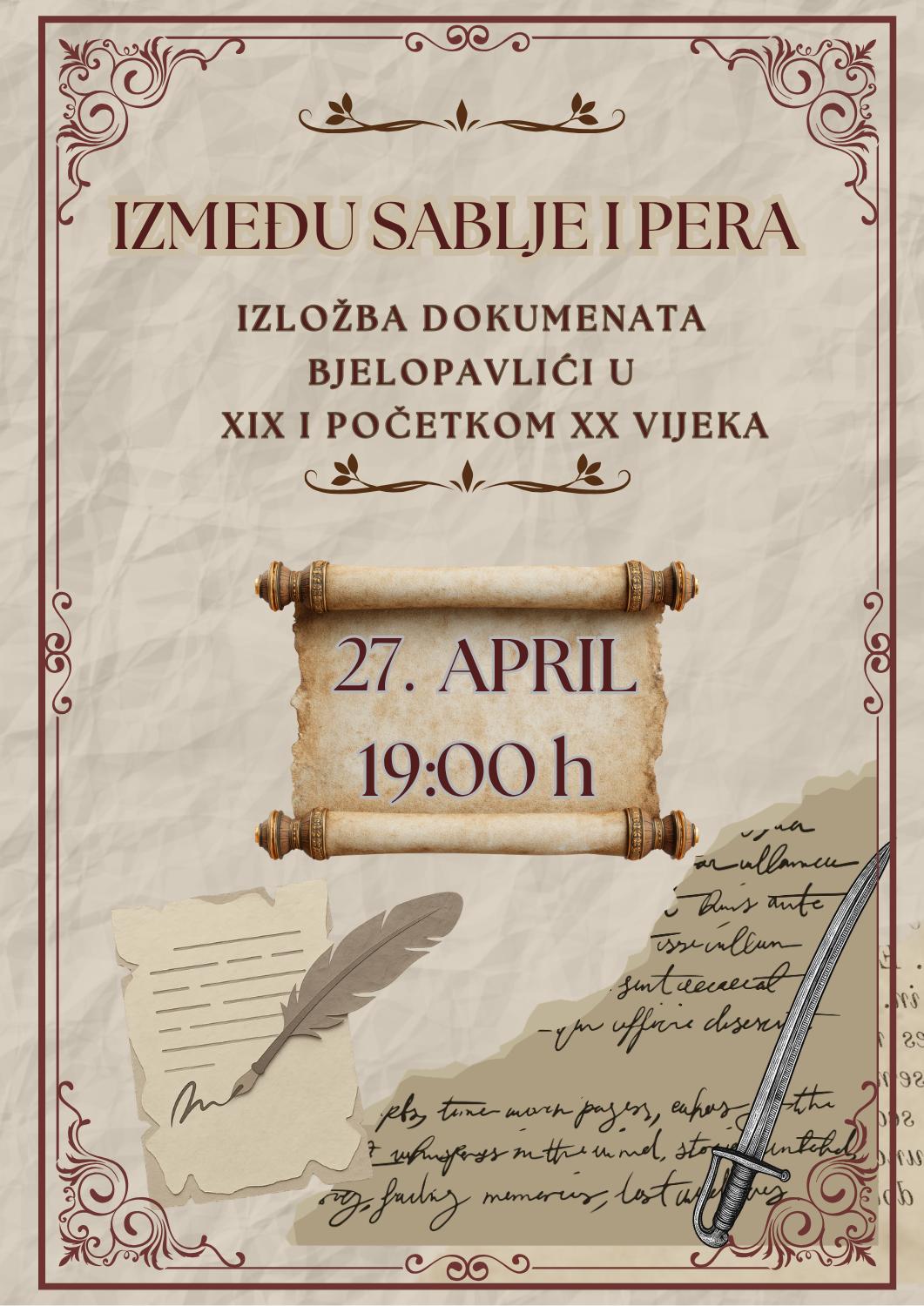 Izložba dokumenata između sablje i pera